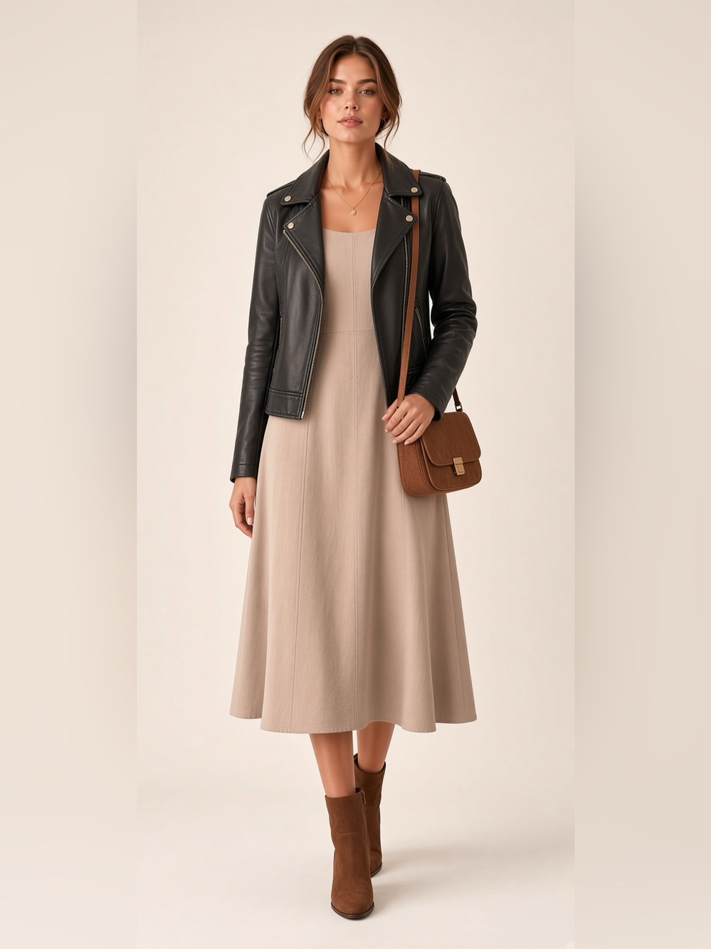 Joie Taupe Sleeveless Square Neck Midi Dress Size 6